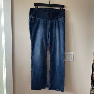 Liz Lange For Target Women's Maternity Blue Jeans Wide Leg Sz 10.